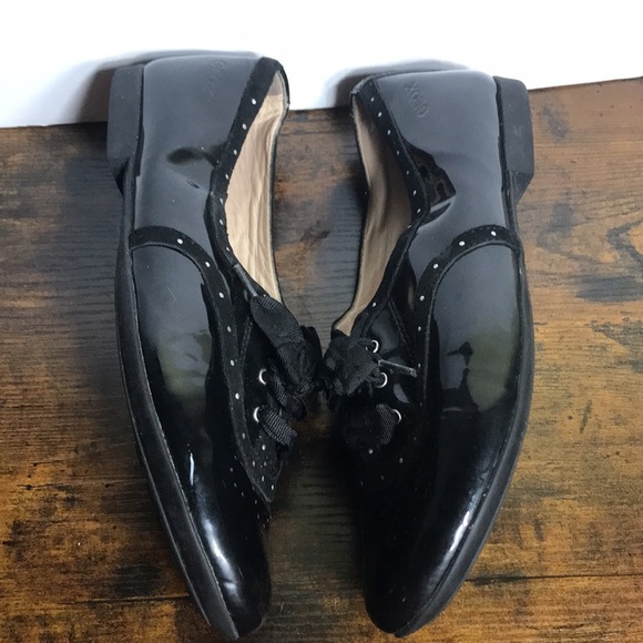 Geox Womens Black Patent Leather Lace up Dance Shoes size 39 US 9 - Picture 10 of 13